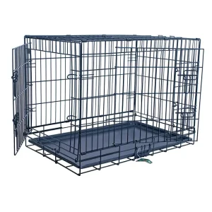 BENCH 2-DEURS ZWART 91X55X65CM DIK DRAAD