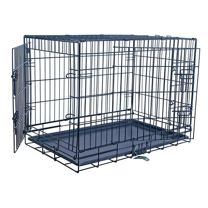 BENCH 2-DEUR ZWART 106X69X79CM DIK DRAAD - Afbeelding 2
