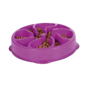 SLOW-BOWL MINI FLOWER PURPLE 20CM