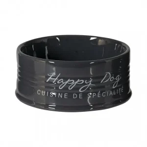 HONDEN EETBAK HAPPY DOG 18,5CM ANTRACIET