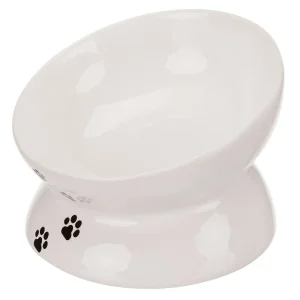 KATTEN EETBAK OP VOET WIT 13CM