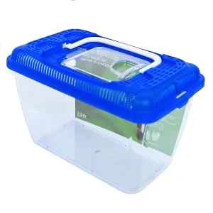AQUARIUM MET KAP PLASTIC BLAUW 2.3LTR