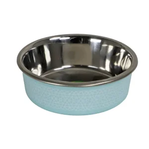 HONDEN EETBAK RVS VLOK 16CM TURQUOISE